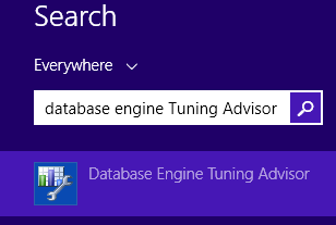 Launching Database Engine Tuning Advisor