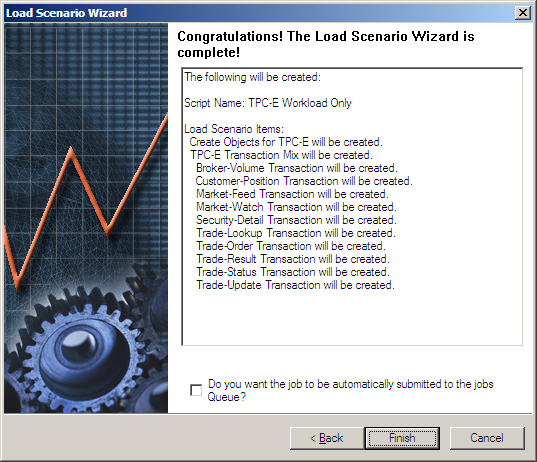 Benchmark Factory: TPC-E Workload Script Completion