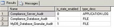 audits are defined on the server