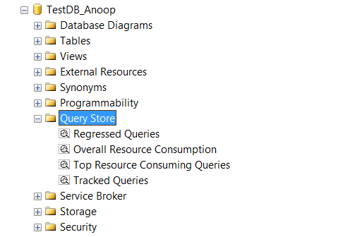  Query Store Queries Options