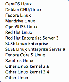 Linux options