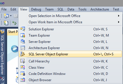 SQL Server Object Explorer