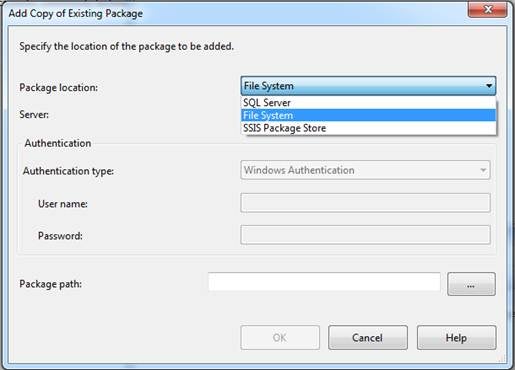 Add copy of existing package: File System