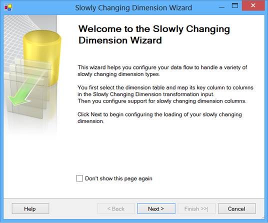 Slowly Changing Dimension Wizard