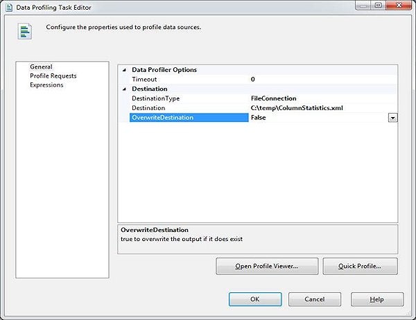 Configuring Where to Create the XML Output for the Data Profiling Task