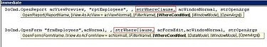 IntelliSense helps you see where to insert your Where clause