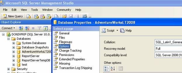 database properties