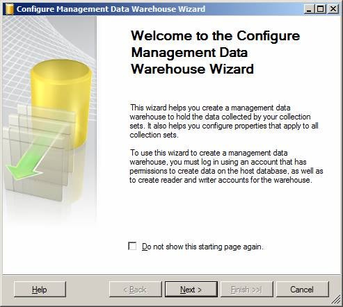 Configure Management Data Warehouse Wizard