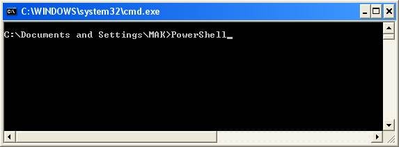 Launch PowerShell from the command prompt