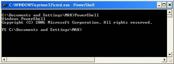 The PowerShell prompt appears