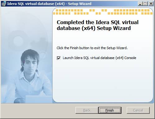 instaqllation of Idera SQL virtual database complete
