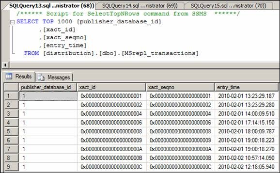 MSrepl_transactions table